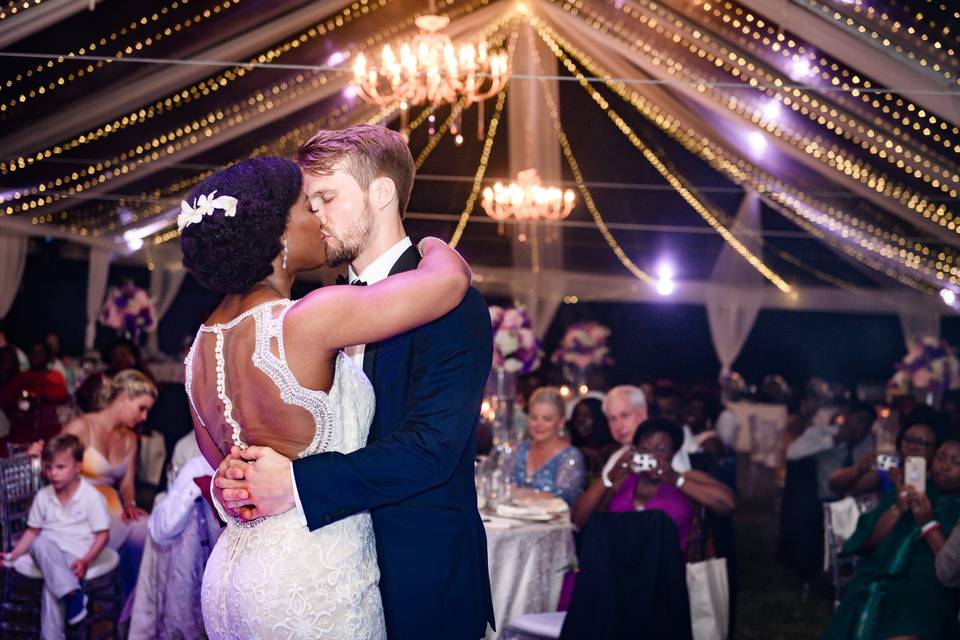 Tent lighting fist dance