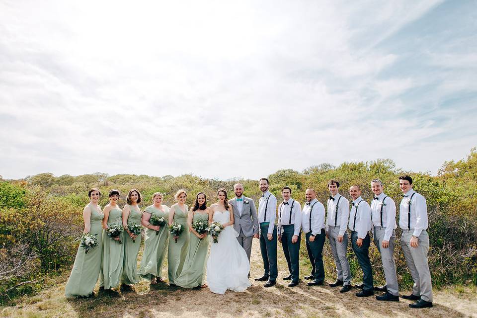 Outdoor wedding photo