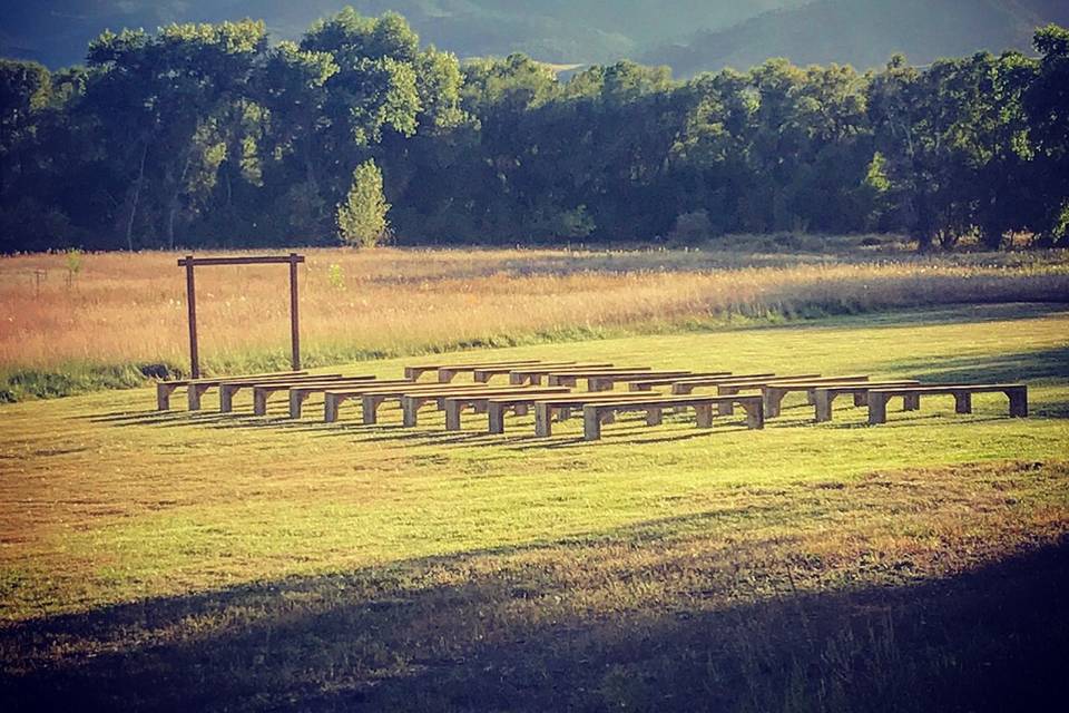 Ceremony Pasture Benches