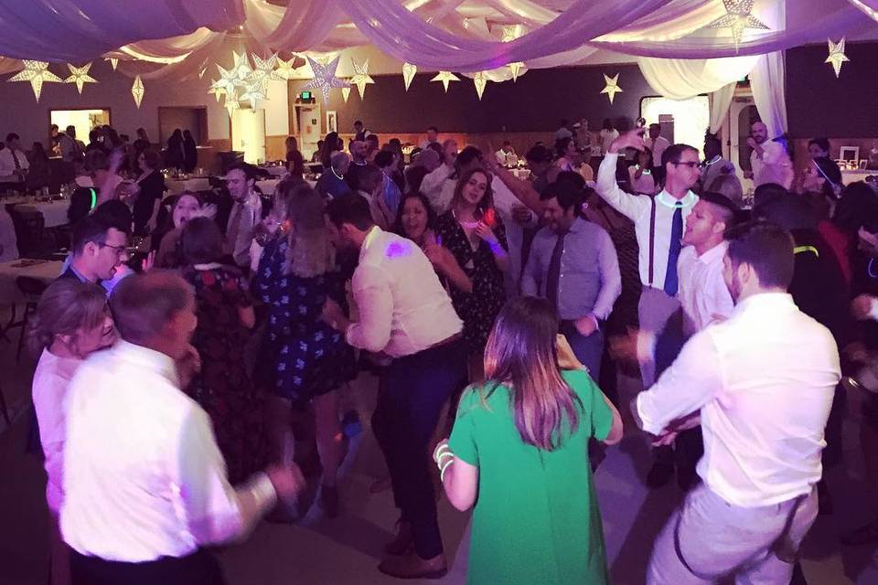 The dance floor is packed!