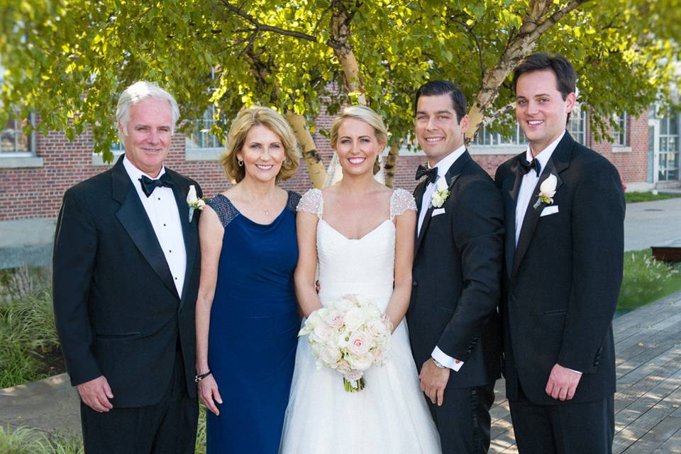 The O'Heir family at the Under Armour pier