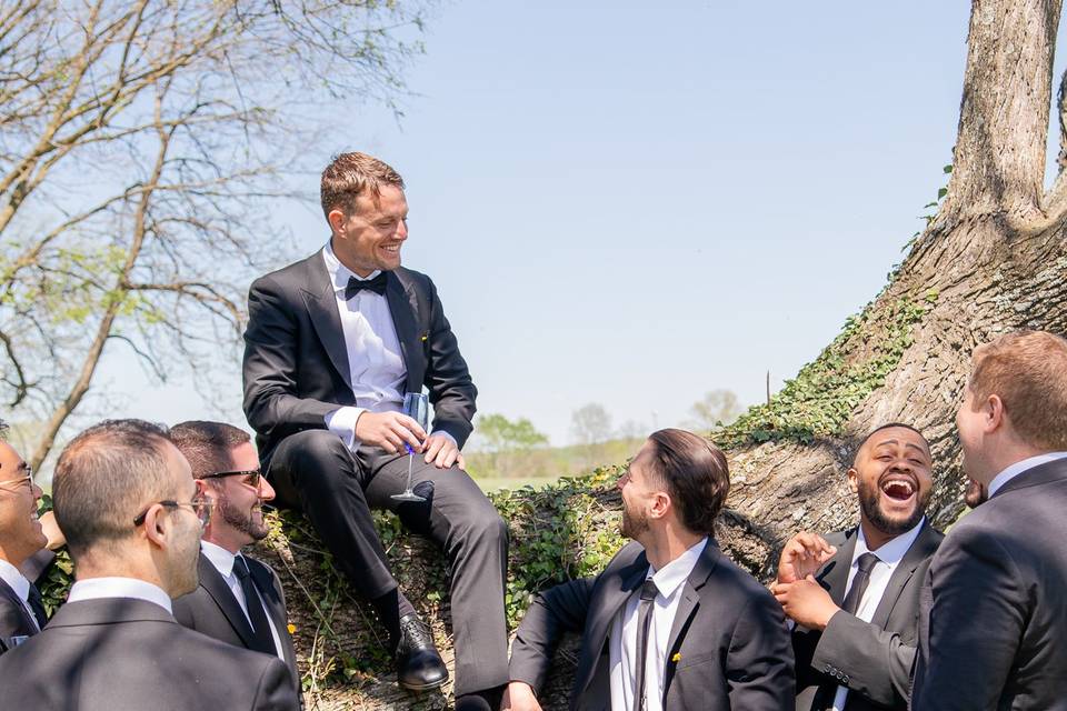 Groom and groomsmen