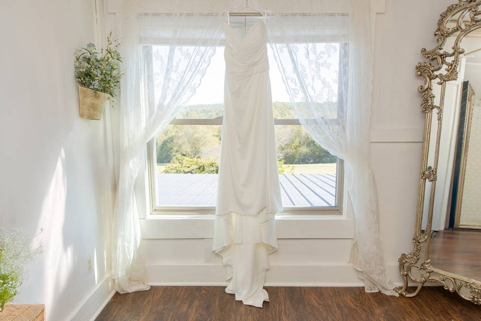 Wedding dress detail shot