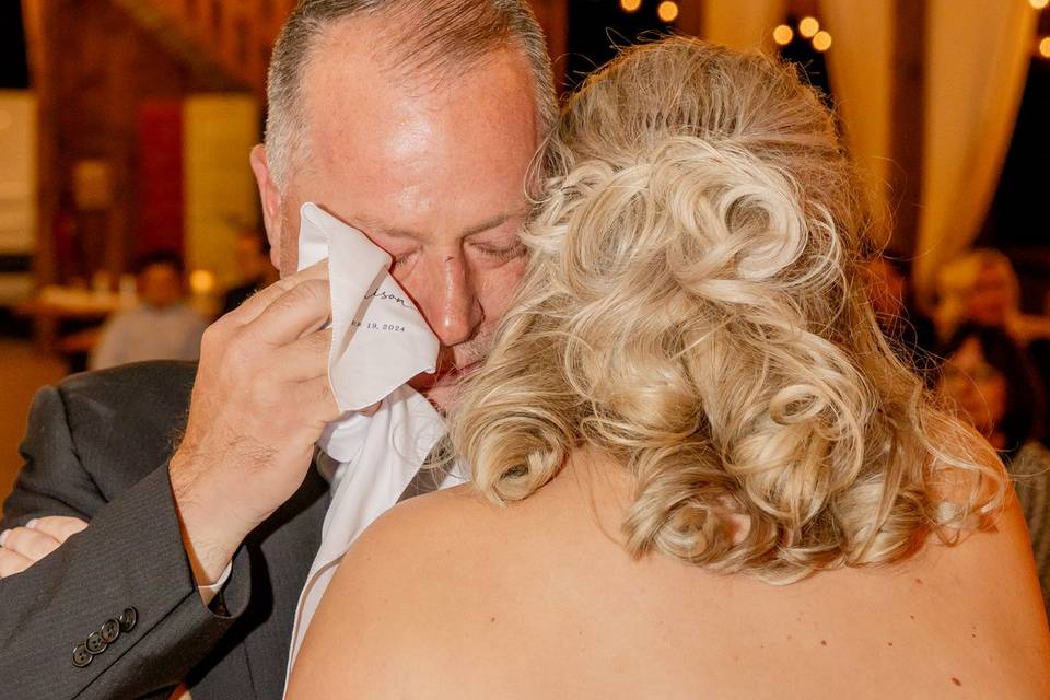 Emotional father during dance