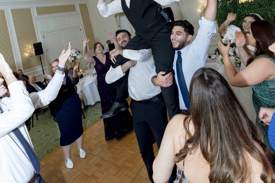 Groom during reception