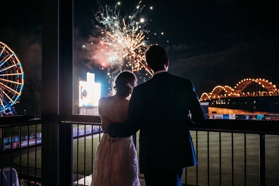 Bride & Groom Fireworks