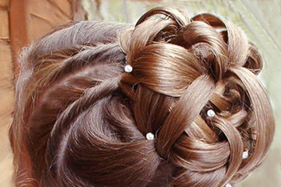 Jr. Bridesmaid unique updo