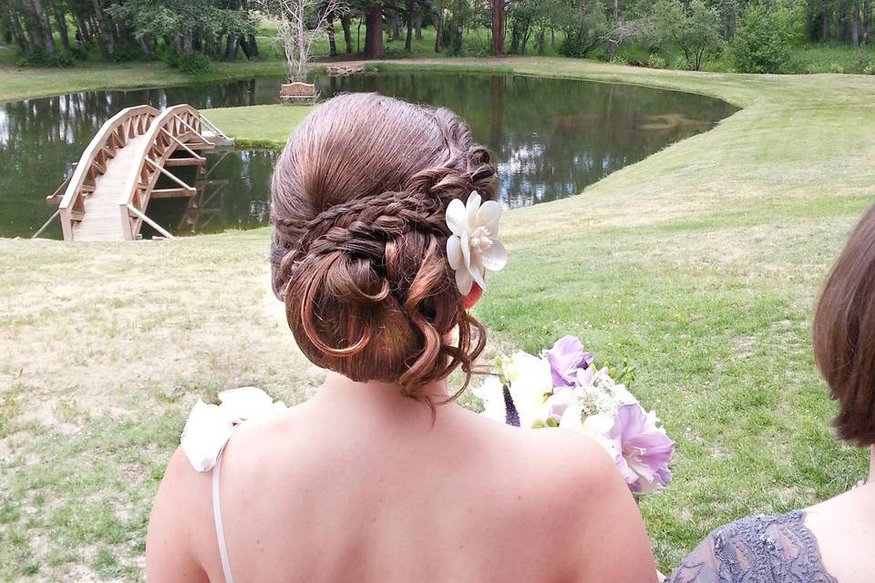 Braided updo shell accessory