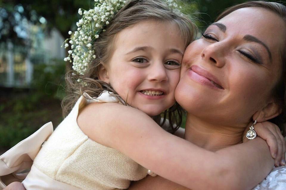 Bride and Flower Girl