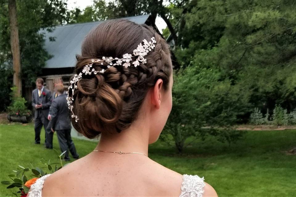 Updo with vine