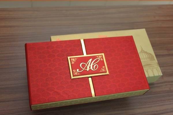 box invitations, satin invitations, custom invitations