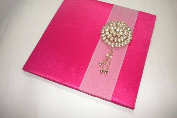 Silk invitations, Satin Invitations, Thai invitations, folio invitations