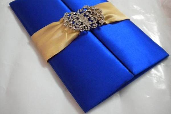 Silk invitations, Satin Invitations, Thai invitations, folio invitations