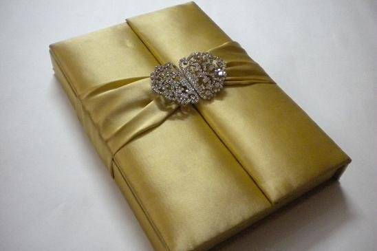 Silk invitations, Satin Invitations, Thai invitations, folio invitations