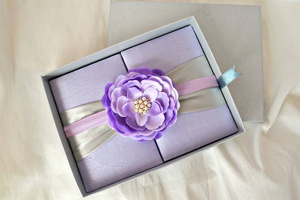 Sweet sixteen, silk/satin box invitations. Customizing the invitations in your color, theme and more details please call us at 301-874-2785. More products or available at www.colorprintoutlet.com