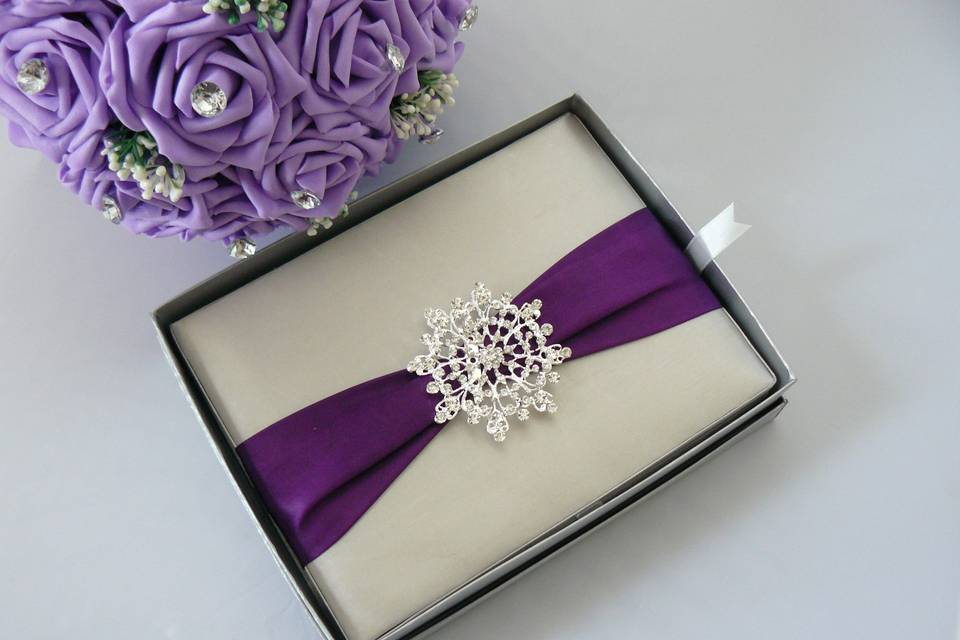 Silk box invitation