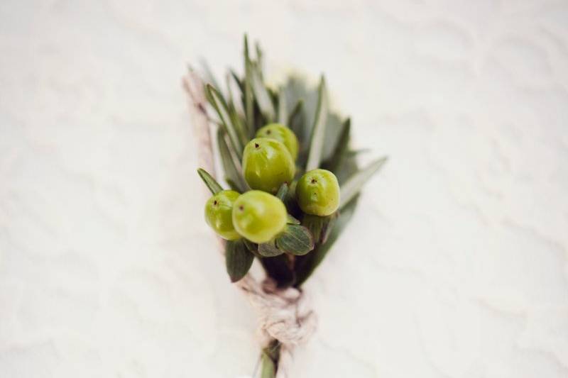 Simple but real!. The groomsmen wore nothing but a note of green. The groom wore a full bloom of garden roses to match the brides bouquet.