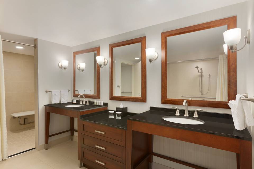 ADA accessible, luxurious bathroom in our Presidential suite