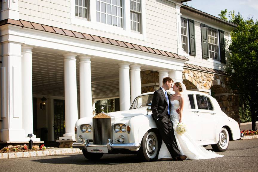 Vintage wedding car