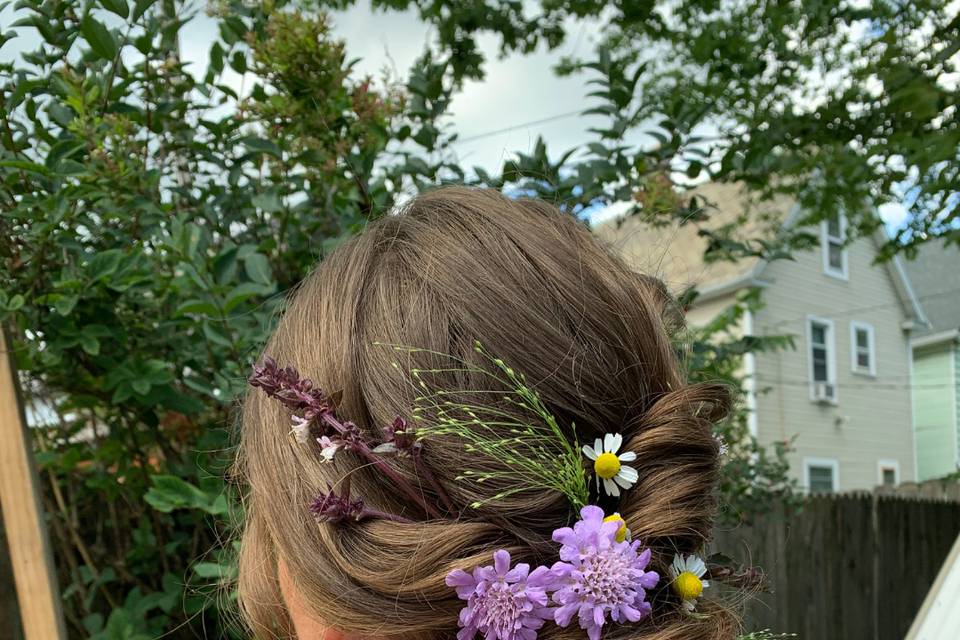 Floral updo