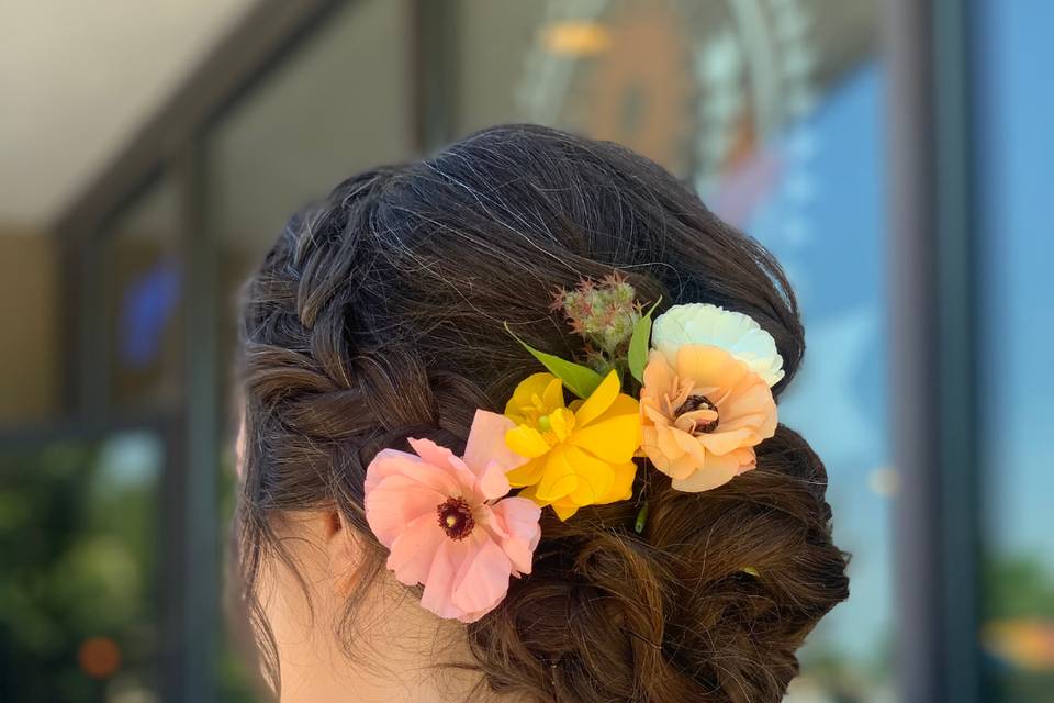Floral updo