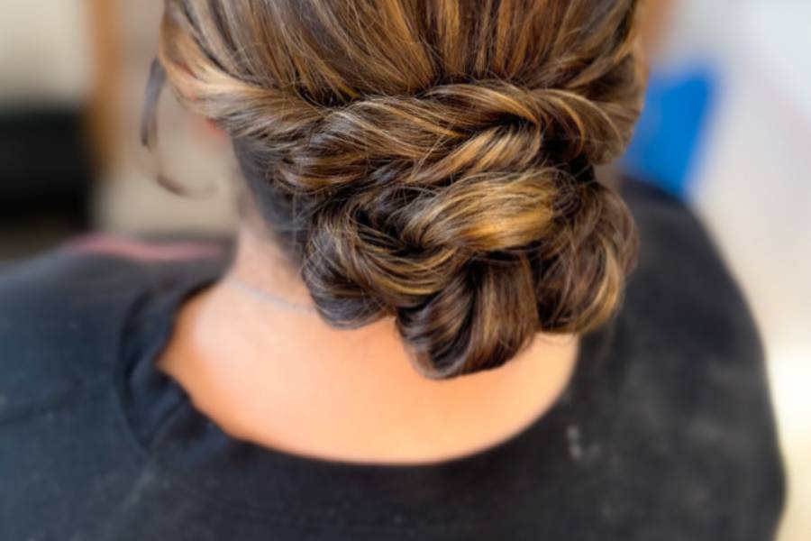 Twisted low bun