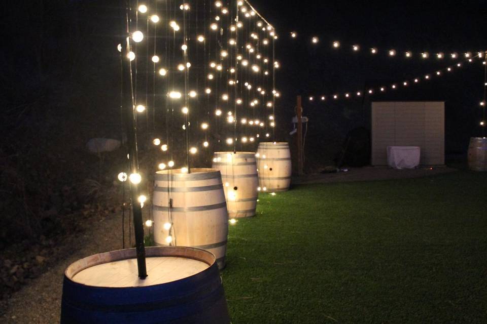 Light wall with Barrels
