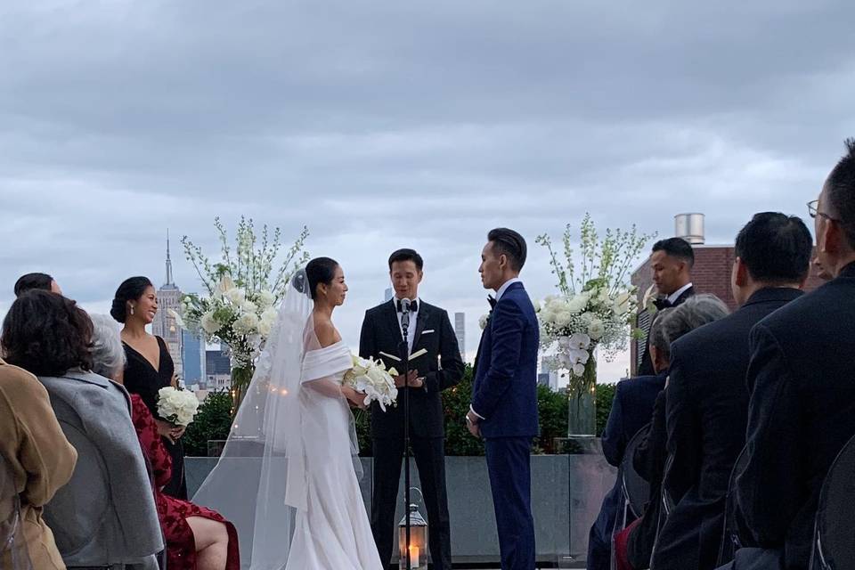 Rooftop ceremony