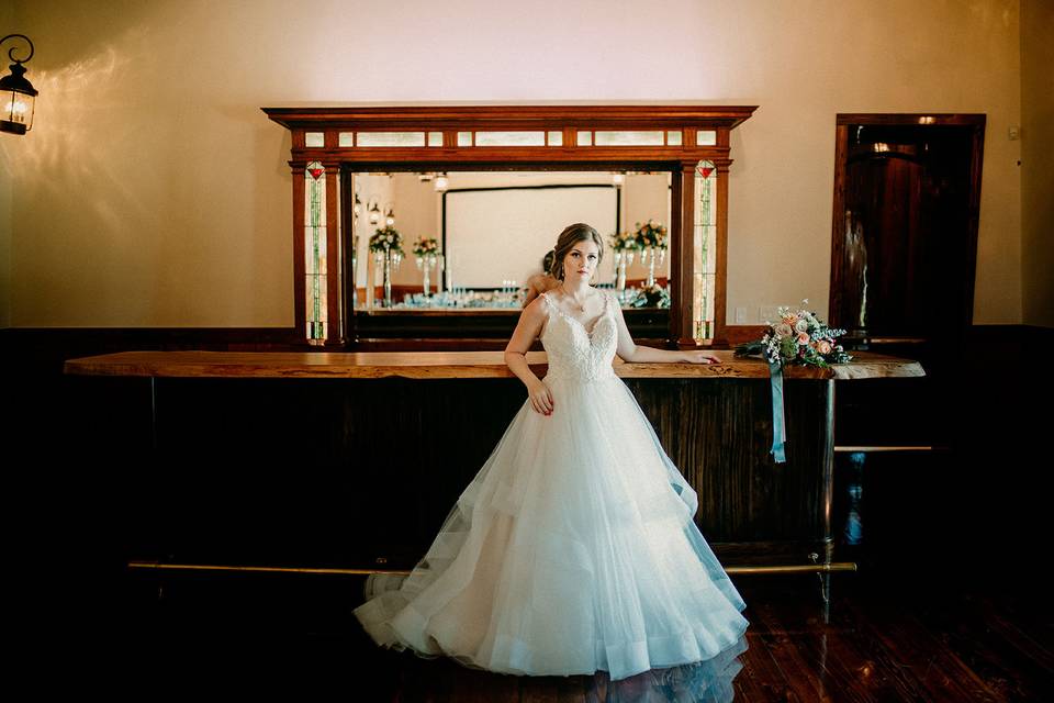 Bride in a ball gown