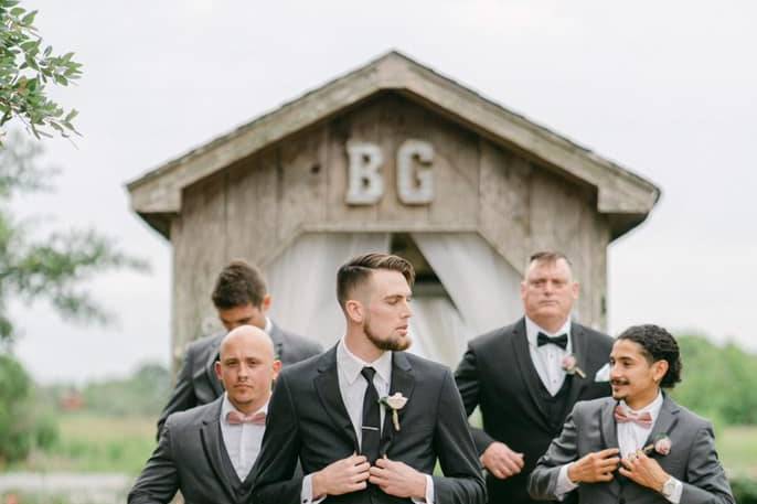 Groomsmen at Covered Bridge