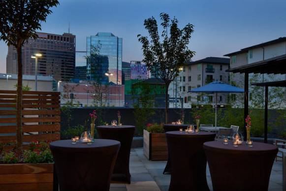 AC Patio - Great for cocktail receptions & private events, can accommodate 100ppl