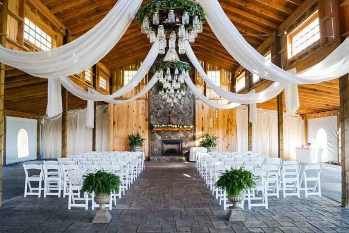 Indoor wedding setup