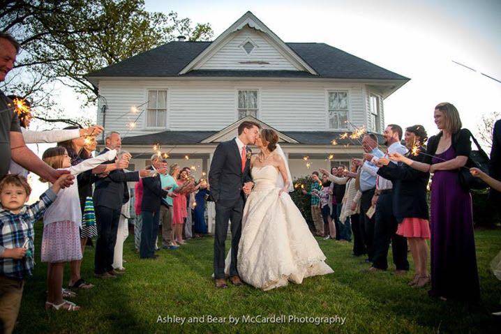 Celebrating the newlyweds