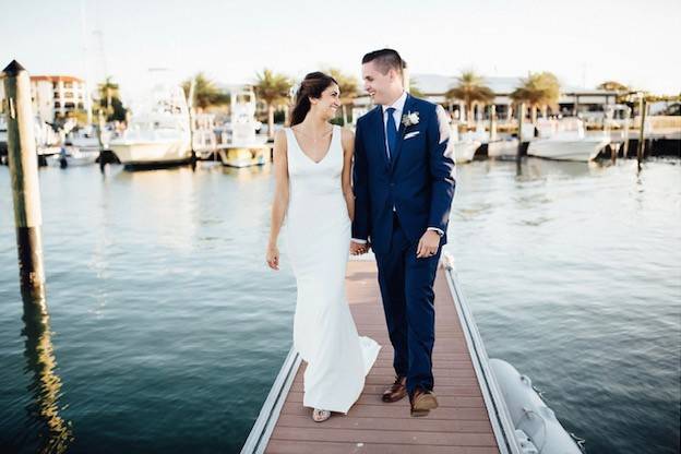 Couple Walking on Dock