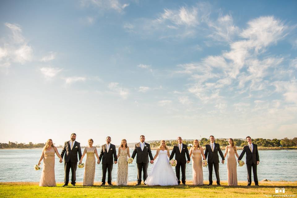 Wedding Party on the Bay