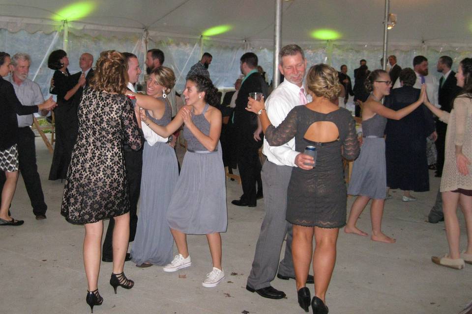 Guests dancing