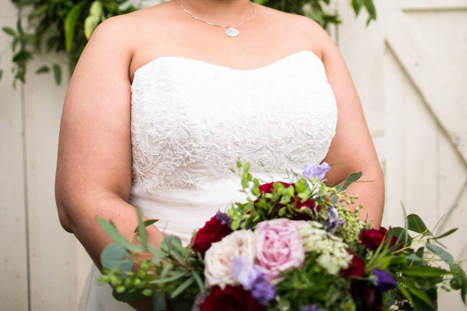 Bride's half body portrait