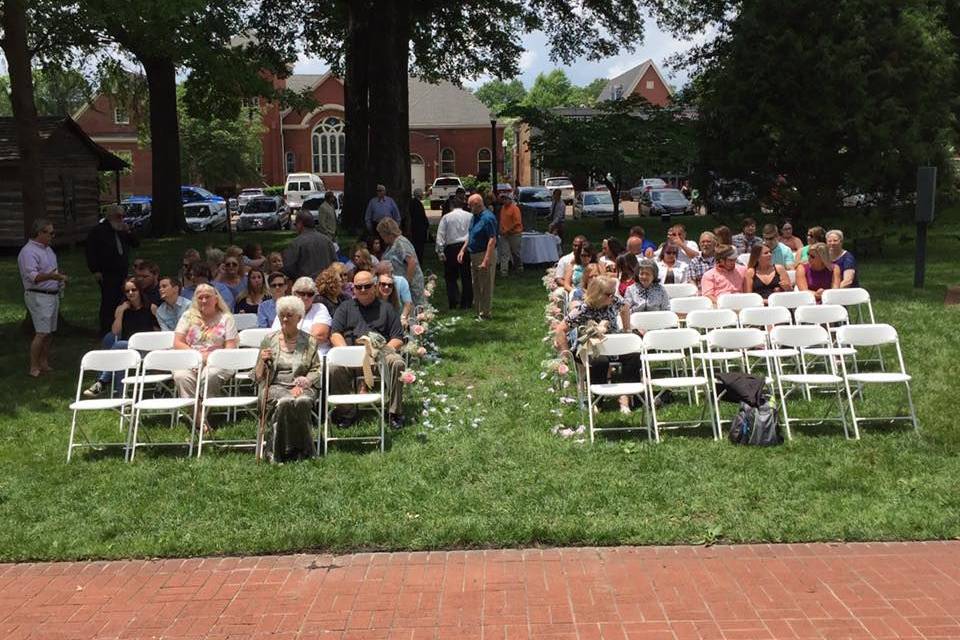 Outdoor wedding ceremony