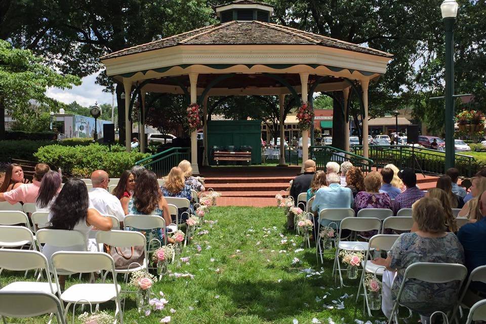 Outdoor wedding ceremony