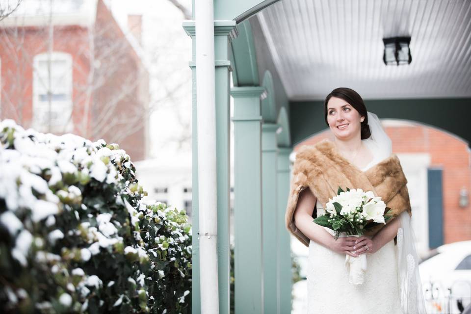 Snowy Wedding in Old Town