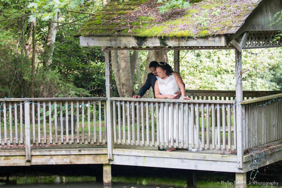 Groom and bride - Pond