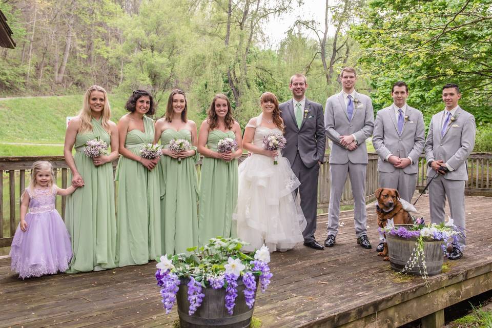 Wedding party at the Gazebo