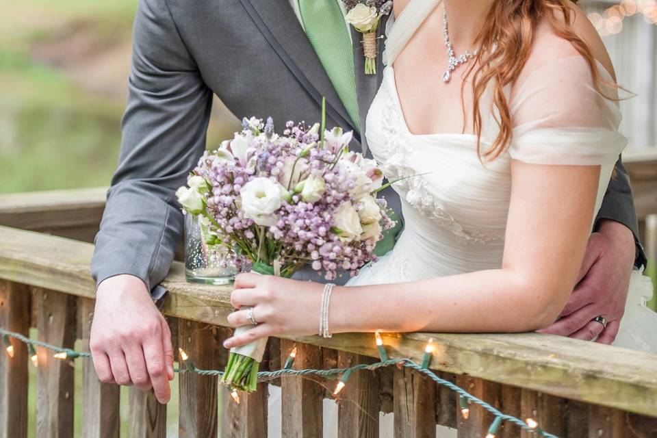 Bride and groom at Gazebo