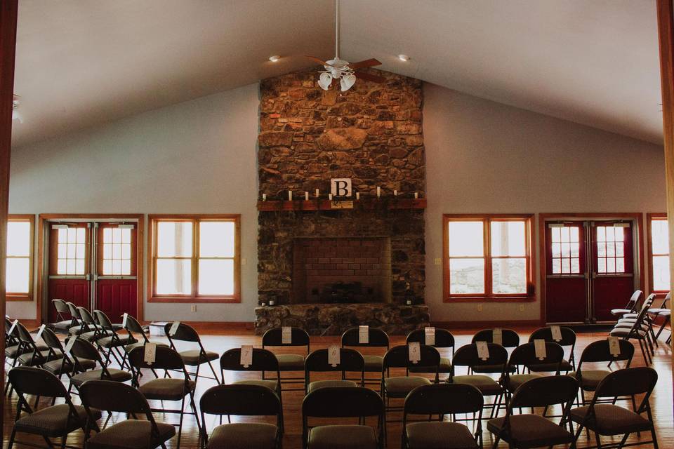 Ceremony space in upstairs Mea