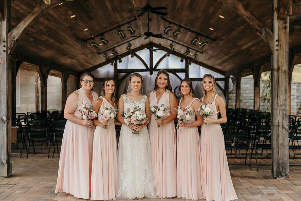 Bridal party at Pavilion