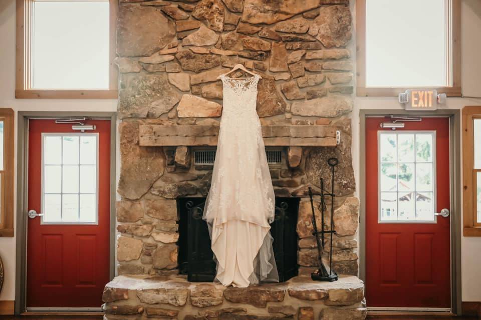 Wedding gown inside Meador