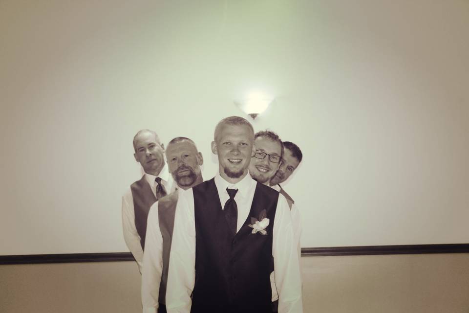 The groom with his groomsmen​