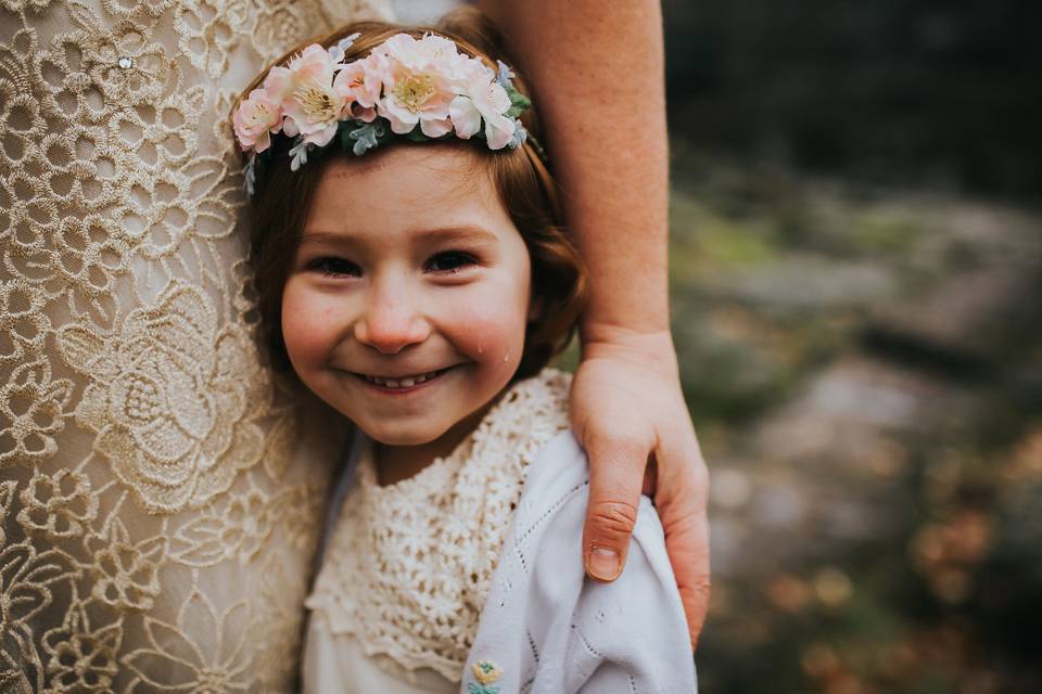 An adorable flower crown