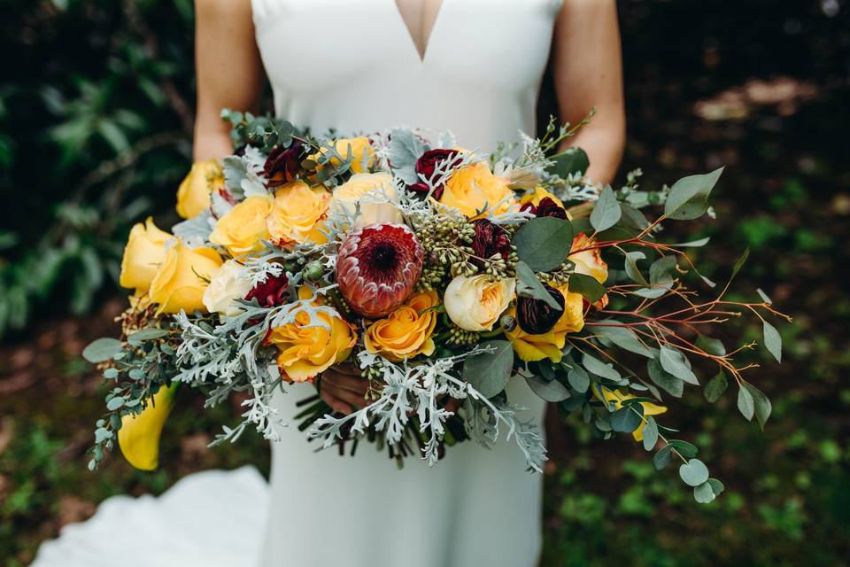 Garden style, boho bouquet