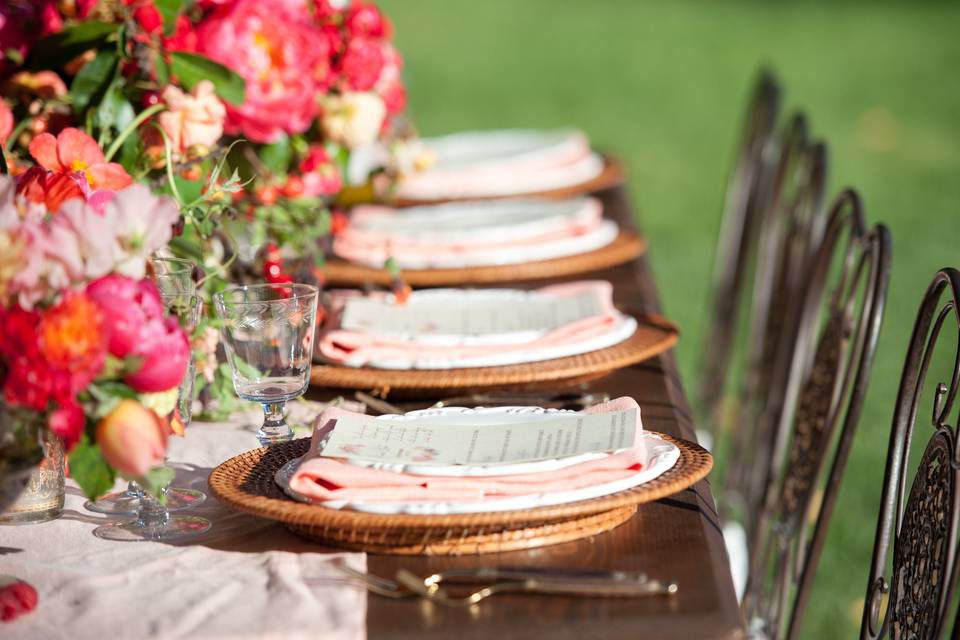 Head table setup